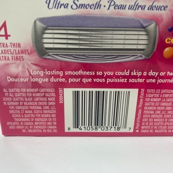 Schick Quattro Women Ultra Smooth Acai Razor Blades Refills - Picture 13 of 14